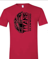 Football Helmet Shirt - Red apparel