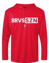 BRVS SZN Hooded Dri Fit Long Sleeve Tshirt