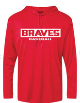 BRAVES Hooded Dri Fit Long Sleeve Tshirt
