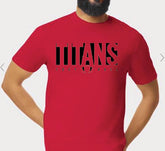 Football Block Letters - Red Apparel