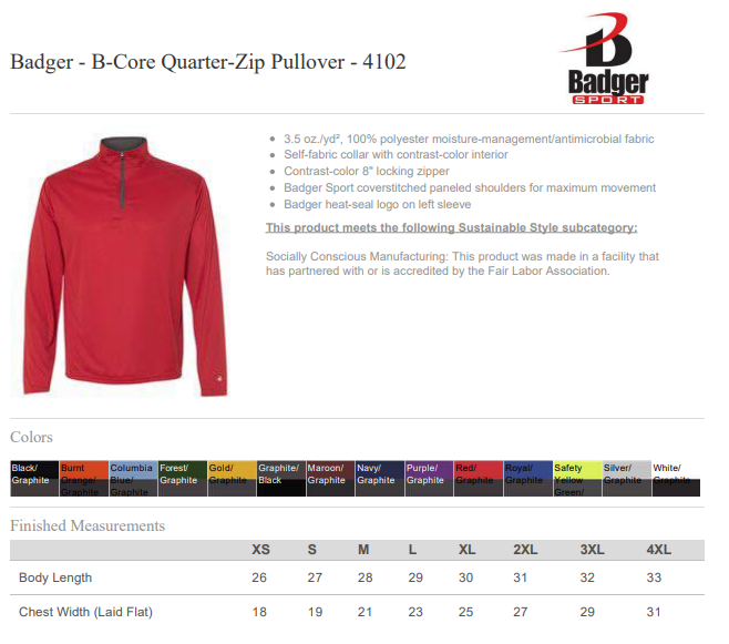 Team Owen - Quarter Zip DriFit