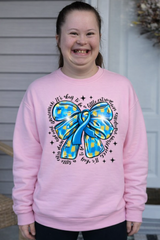 Down Syndrome Bow - PINK apparel