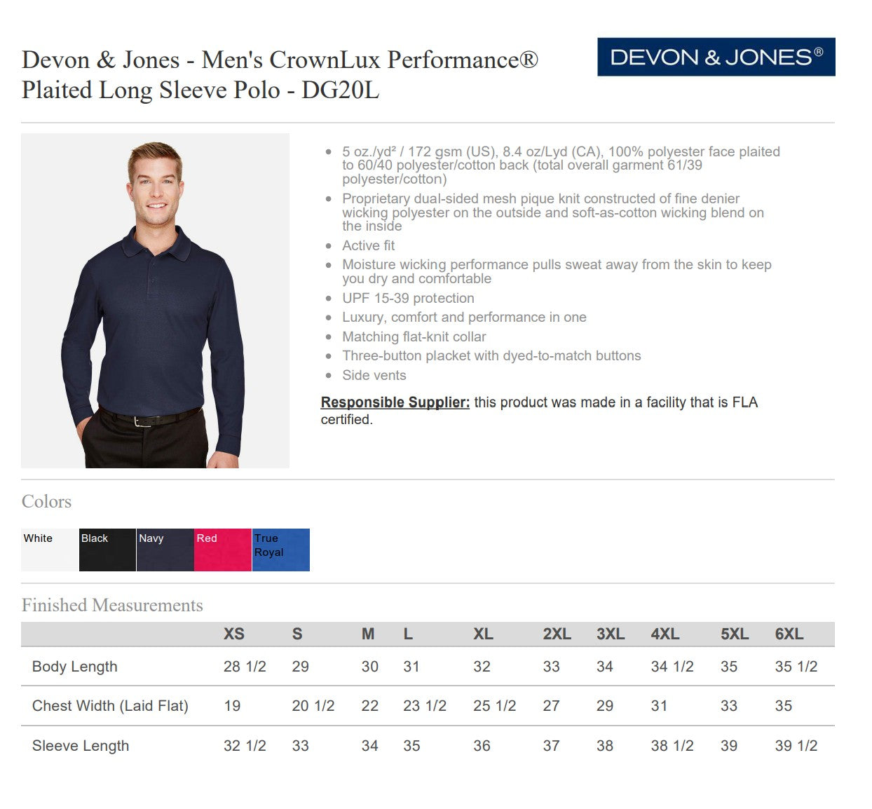 MICA long sleeve polo