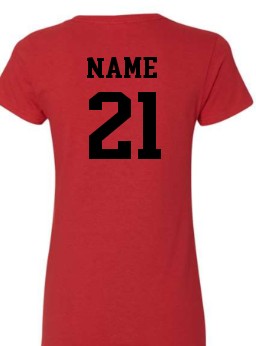Senior Football Women's Cut VNeck Tshirt
