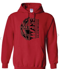 Football Helmet Shirt - Red apparel