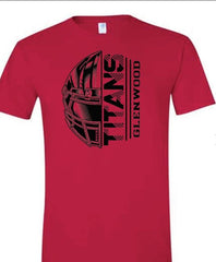 Football Helmet Shirt - Red apparel