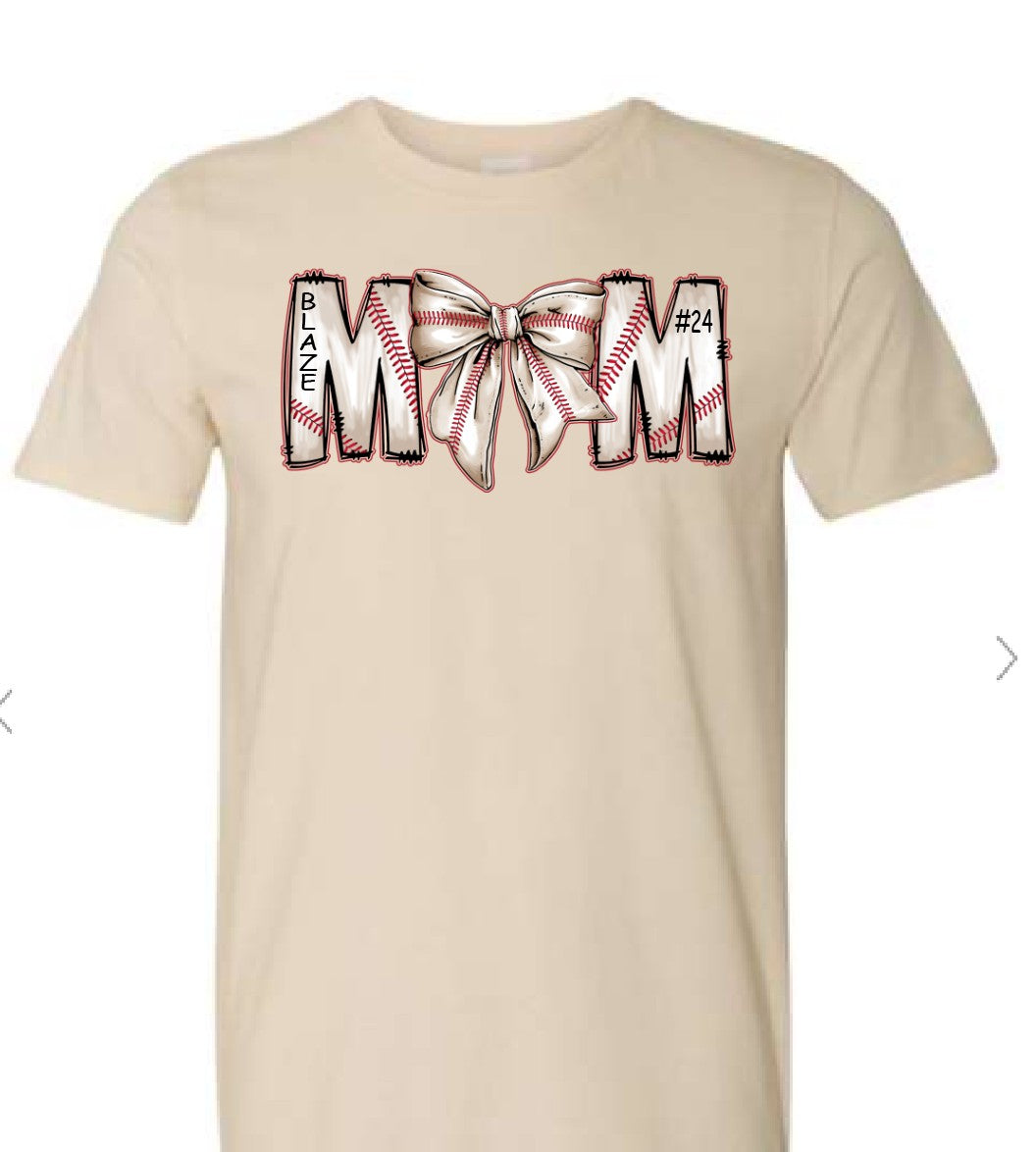Baseball Mom Bow