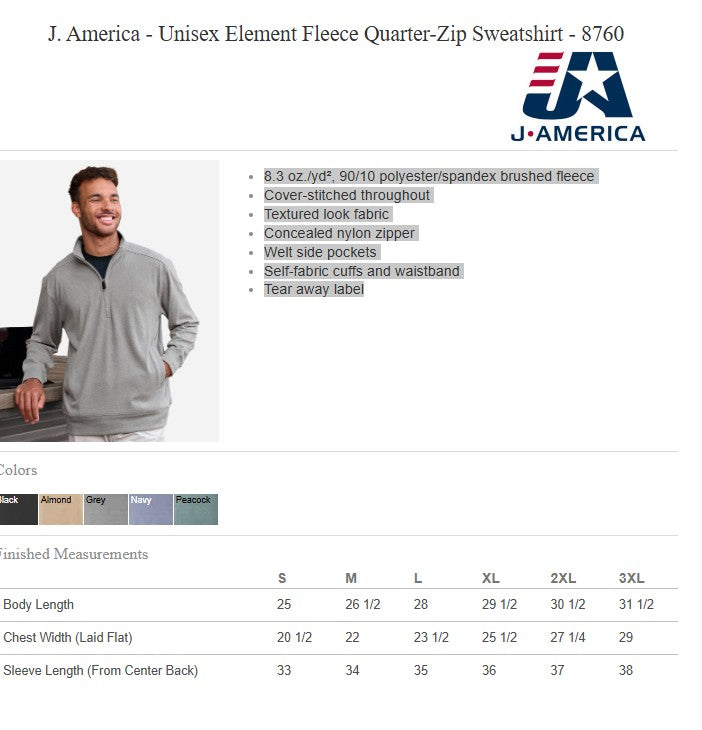 MICA Quarter Zip Fleece