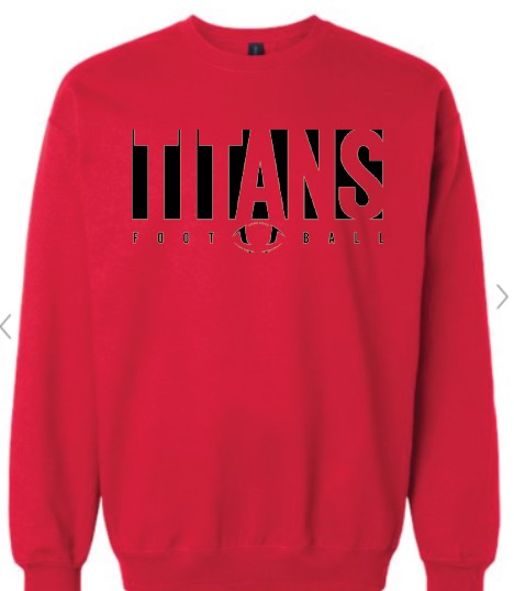 Football Block Letters - Red Apparel