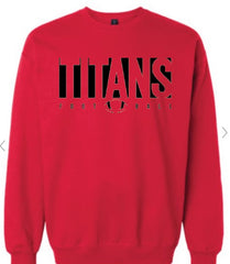 Football Block Letters - Red Apparel