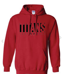 Football Block Letters - Red Apparel