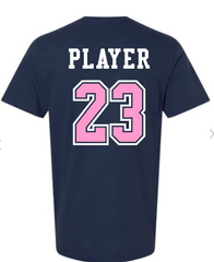 RHS Vball Pink Out Tshirt - Navy Shirt
