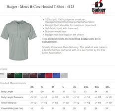 Short Sleeve DriFit Hooded Tshirt - Red