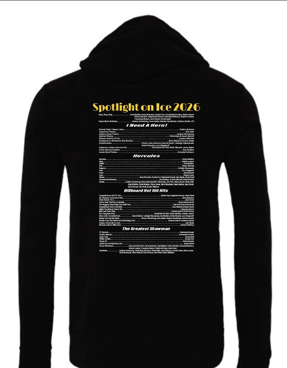 Spotlight on Ice HOODED sweatshirt